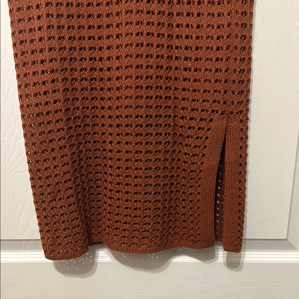NWT Nine West Cinnabrown Knit Skirt - Picture 3 of 6